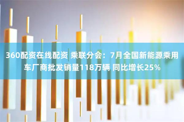 360配资在线配资 乘联分会：7月全国新能源乘用车厂商批发销量118万辆 同比增长25%