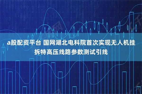 a股配资平台 国网湖北电科院首次实现无人机挂拆特高压线路参数测试引线